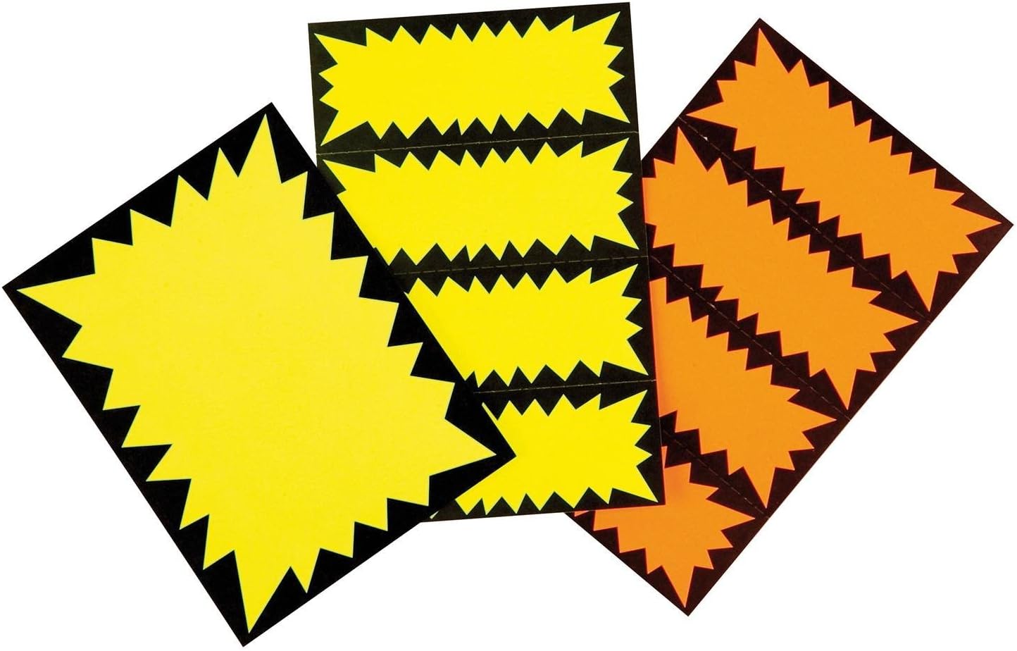 Cartons Fluo Apli 066418 - 400 Feuilles Orange Et Noir - 35x90 Mm - 250 G - Surface Non Effaçable