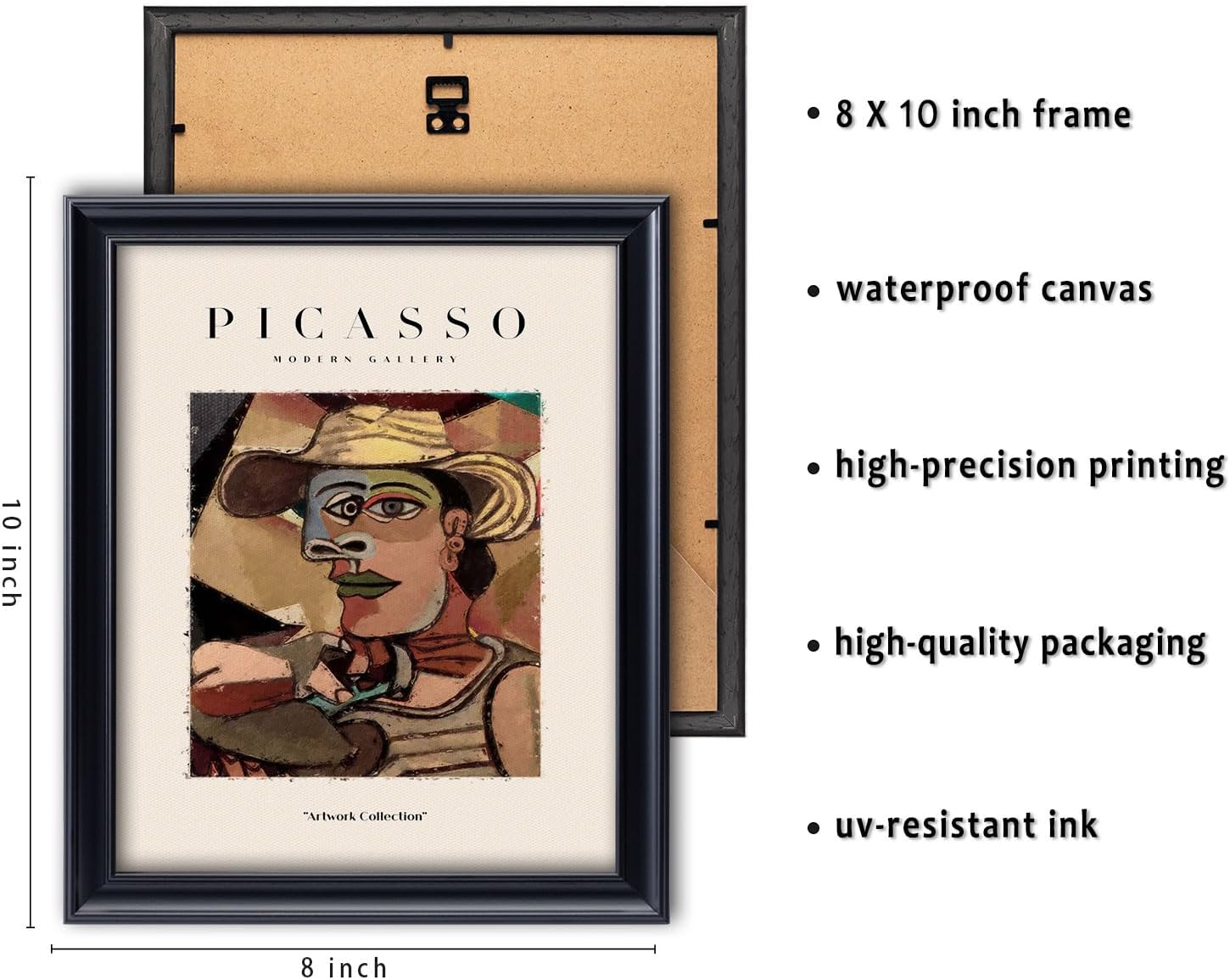 Framed Picasso Canvas Wall Art Decor, Abstract Wall Prints for Bedroom Bathroom Office, Posters for Living Room Aesthetic, Nature Painting Artwork