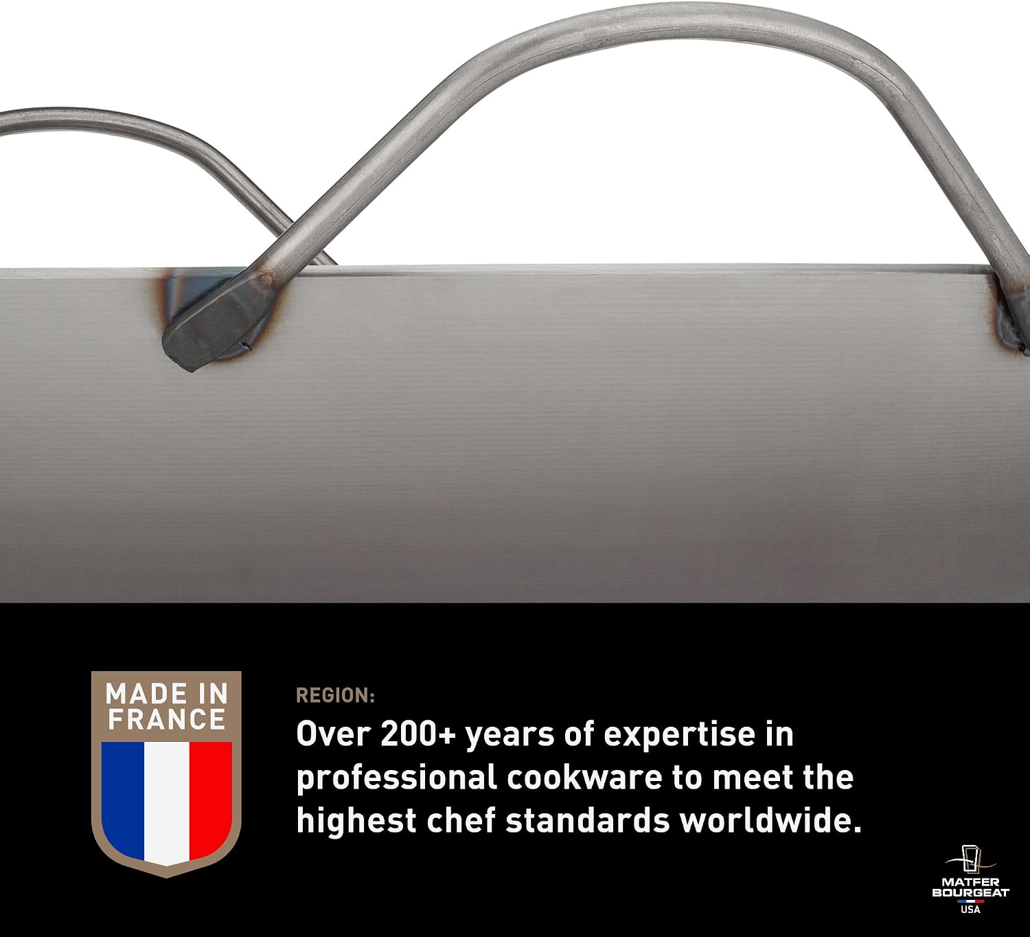 Matfer Bourgeat Black Carbon Steel Paella Pan, 14 1/8"