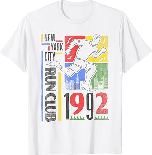Vintage New York City Run Club 1992 Retro Colorblocks Funny T-Shirt