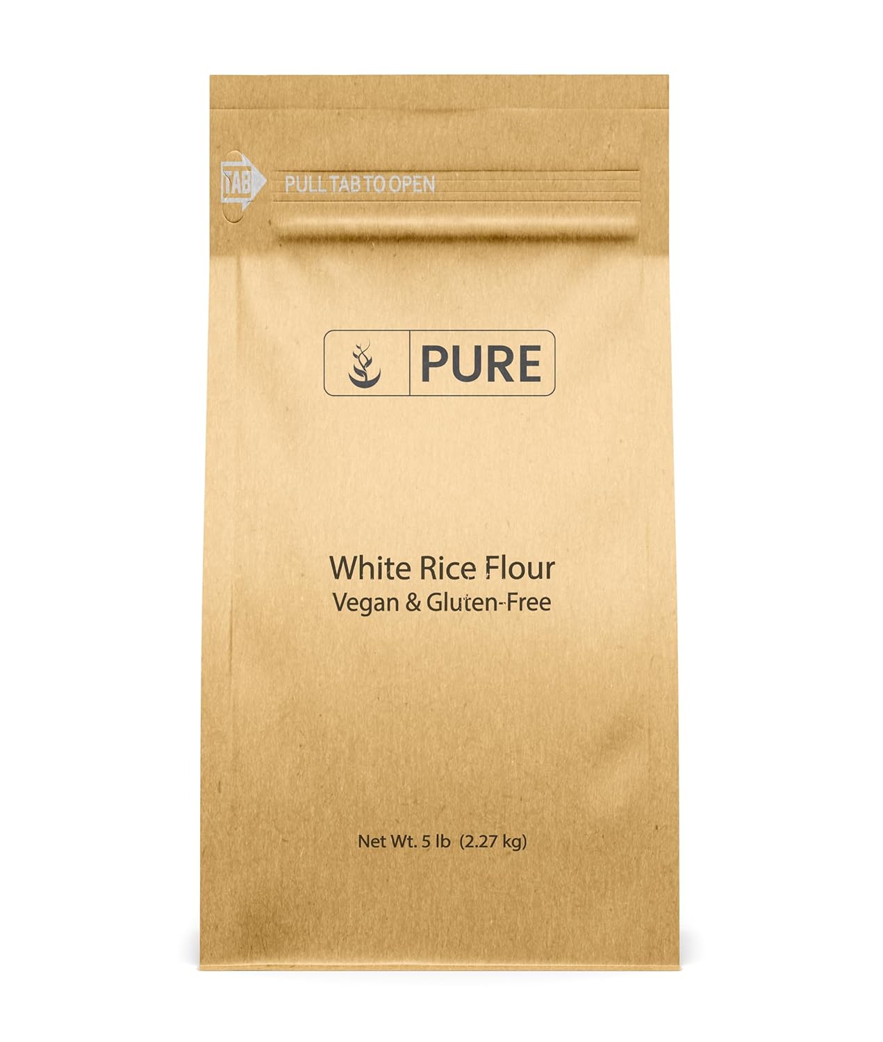 Pure Original Ingredients White Rice Flour (5 lb) Unbleached & Untreated, Flour Alternative, Vegan.