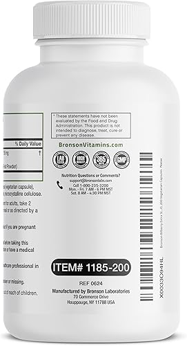 Miniatura 5 de Bronson Bilberry Extra Strength 3000 mg por porción Vaccinium Myrtillus, promueve la salud ocular y apoya la visión saludable, sin OMG, 200 cápsulas