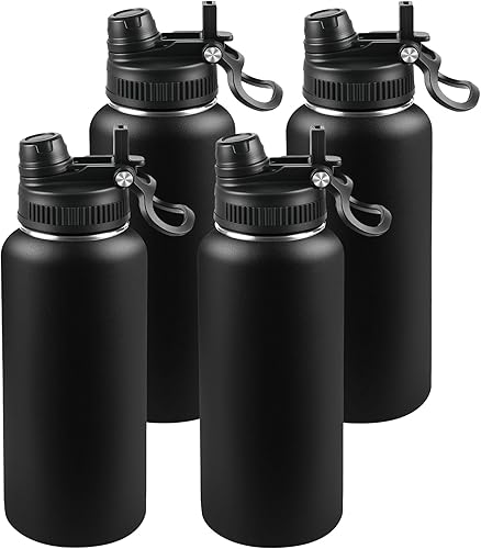 Miniatura 109 de Botella de agua aislada de 22 onzas, tapa 2 en 1 a prueba de fugas (sorbo/pajilla) + asa, botella de acero inoxidable para deportes, viajes, trabajo