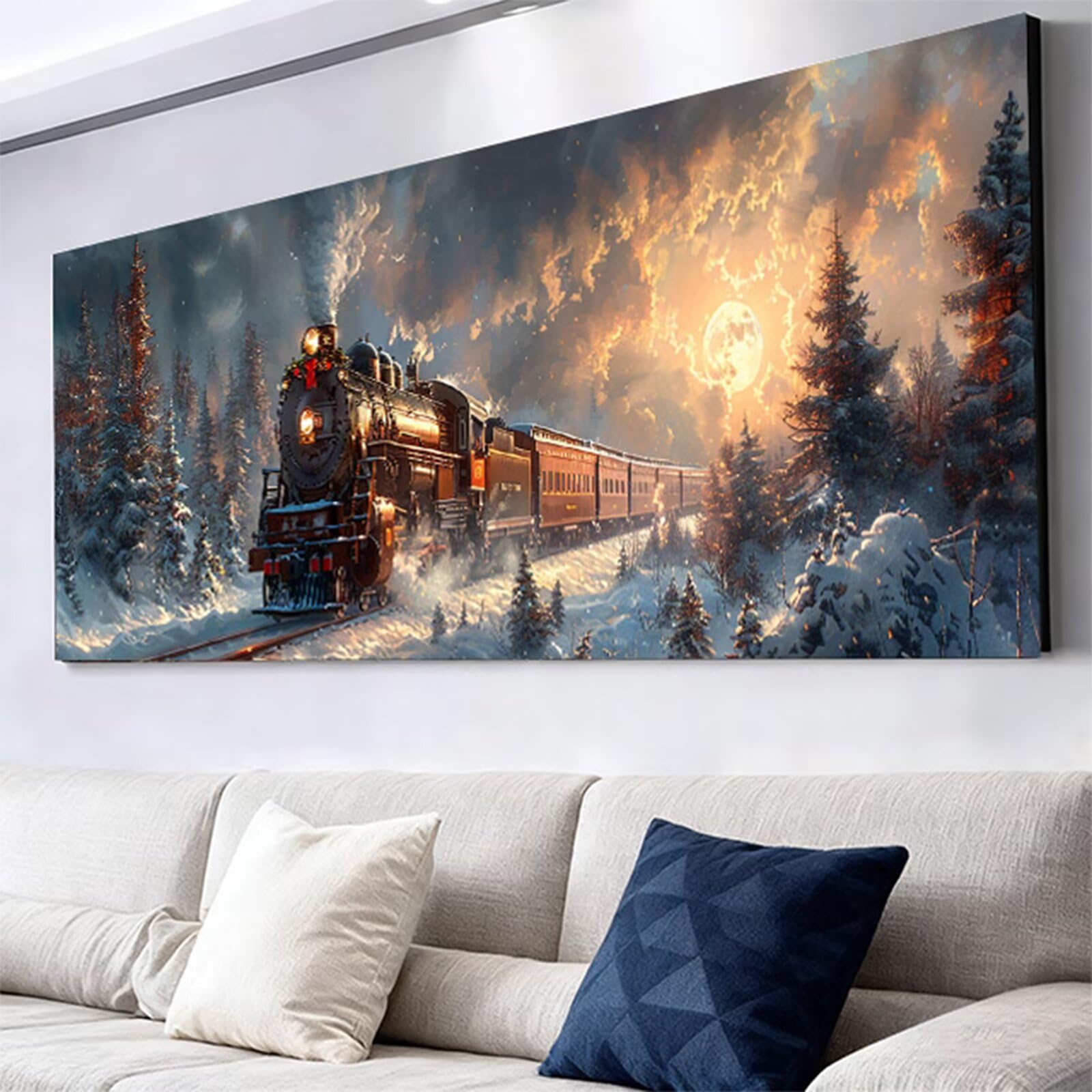 Diamentowe malowanie zima diament malarstwo dla dorosłych formowanie haft diamentowy duży rozmiar 220 x 80 cm, DIY malowanie diamentowe działalność ręczna płótno ścieg krzyżykowy kryształowe obrazy