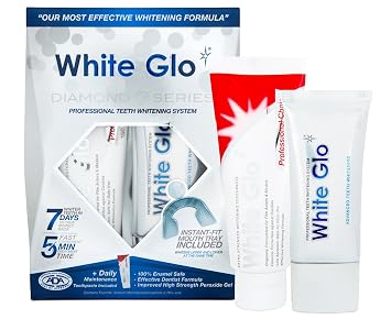 White Glo Diamond Series Advanced Whitening System with Bonus Whitening Toothpaste, 35 Count