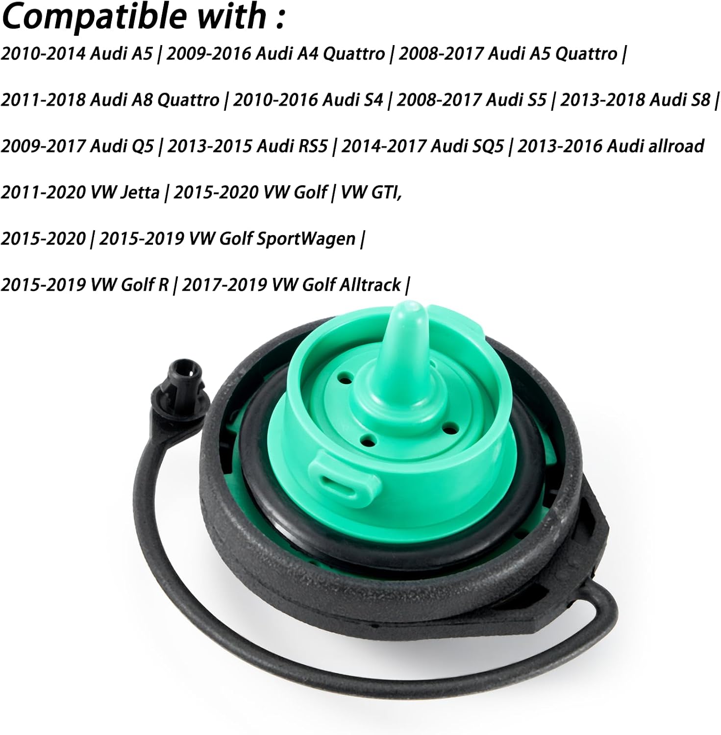 Fuel Tank Inner Cap, Sealing Cover for Automotive Gas Tank Compatible with Volkswagen Vehicles Audi Vehicles A4 A5 A6 A8 Q7 S4 S5 S8 Q5 RS5 SQ5