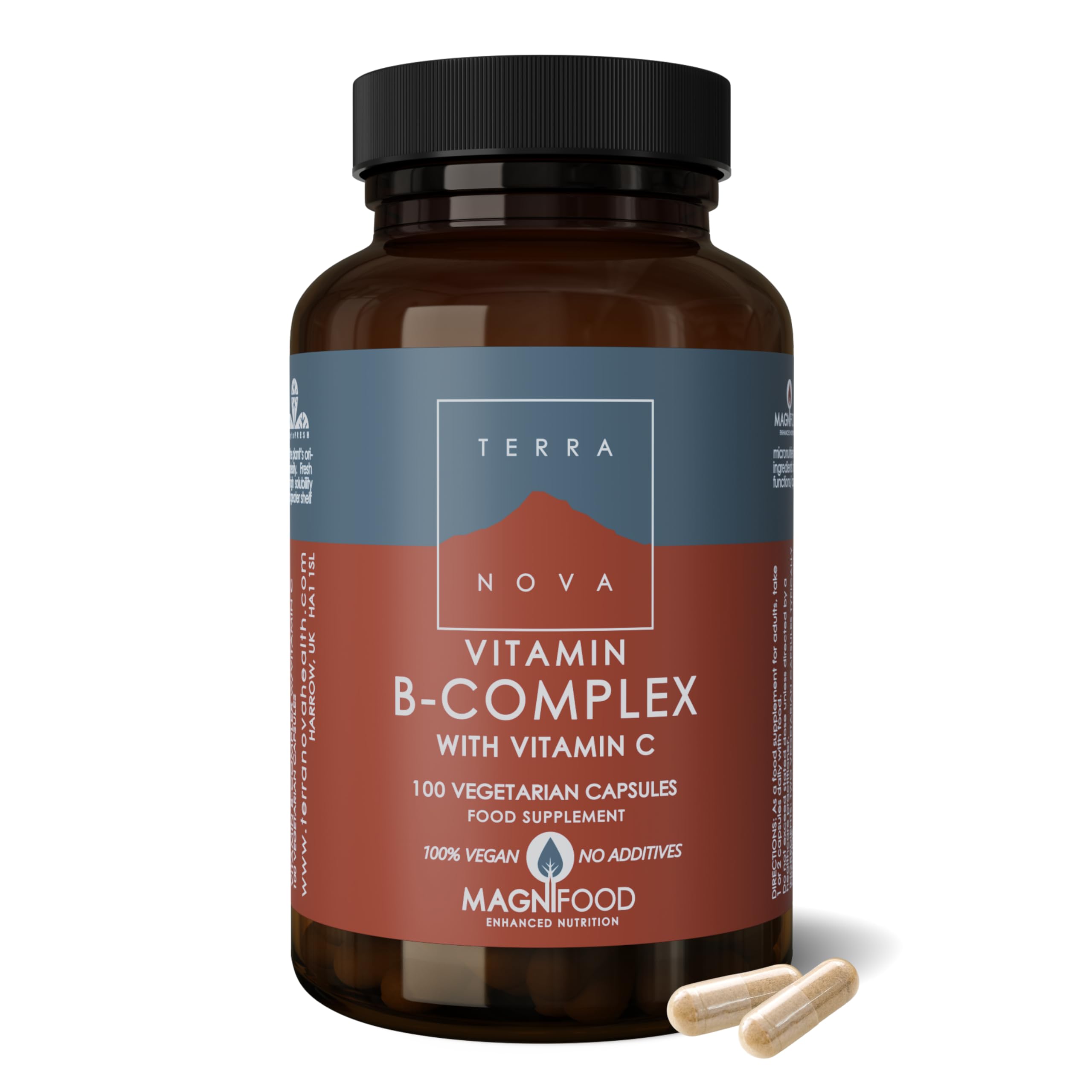 Terranova Vitamin B Complex with Vitamin C Methylated Vegan 100 Capsules