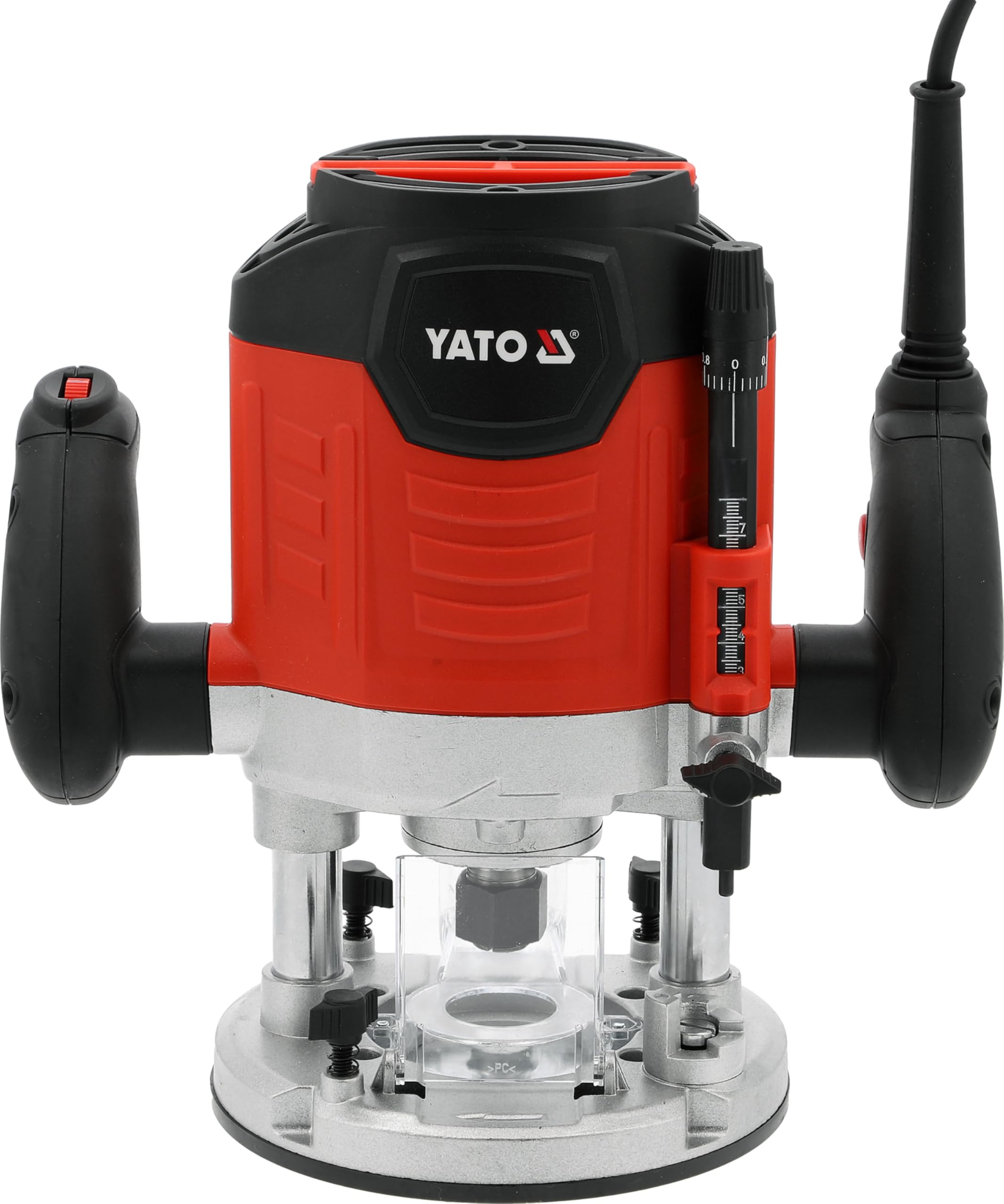 Wydajna frezarka górnowrzecionowa 1400 W, regulacja prędkości obrotowej, materiał drewnopochodny, mocowanie 6/8 mm, Soft‑Start, odsysanie pyłu