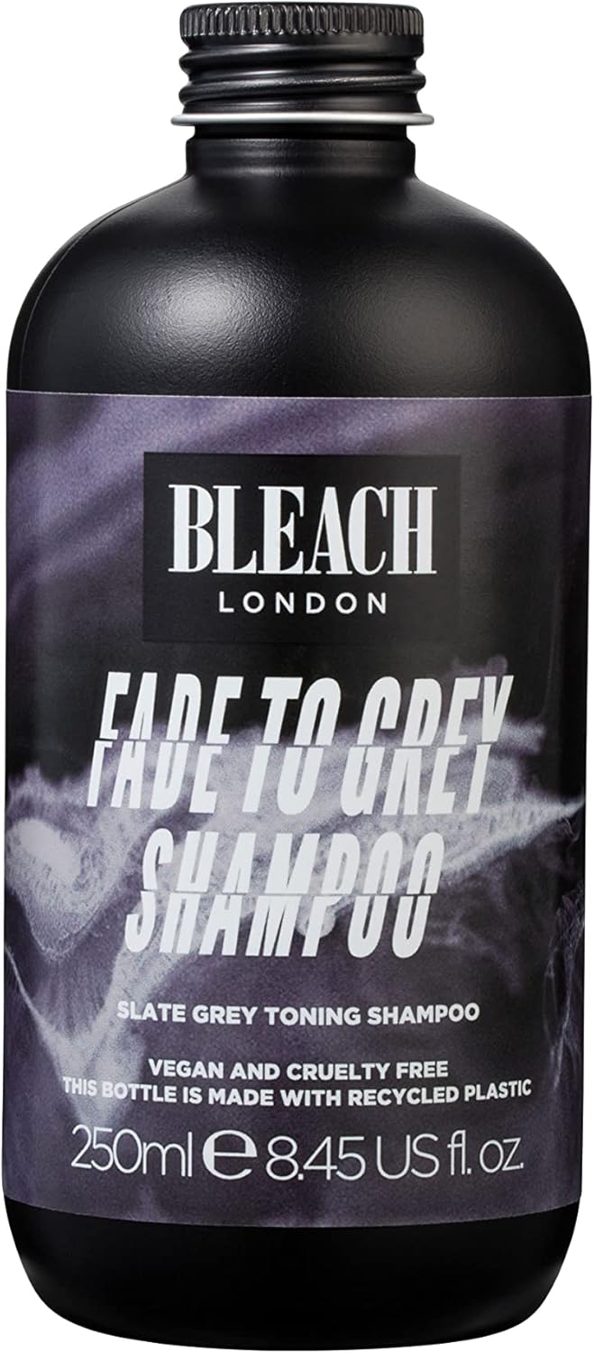 BLEACH LONDON Fade To Grey Shampoo Slate Grey Rinse, Vegan, Cruelty