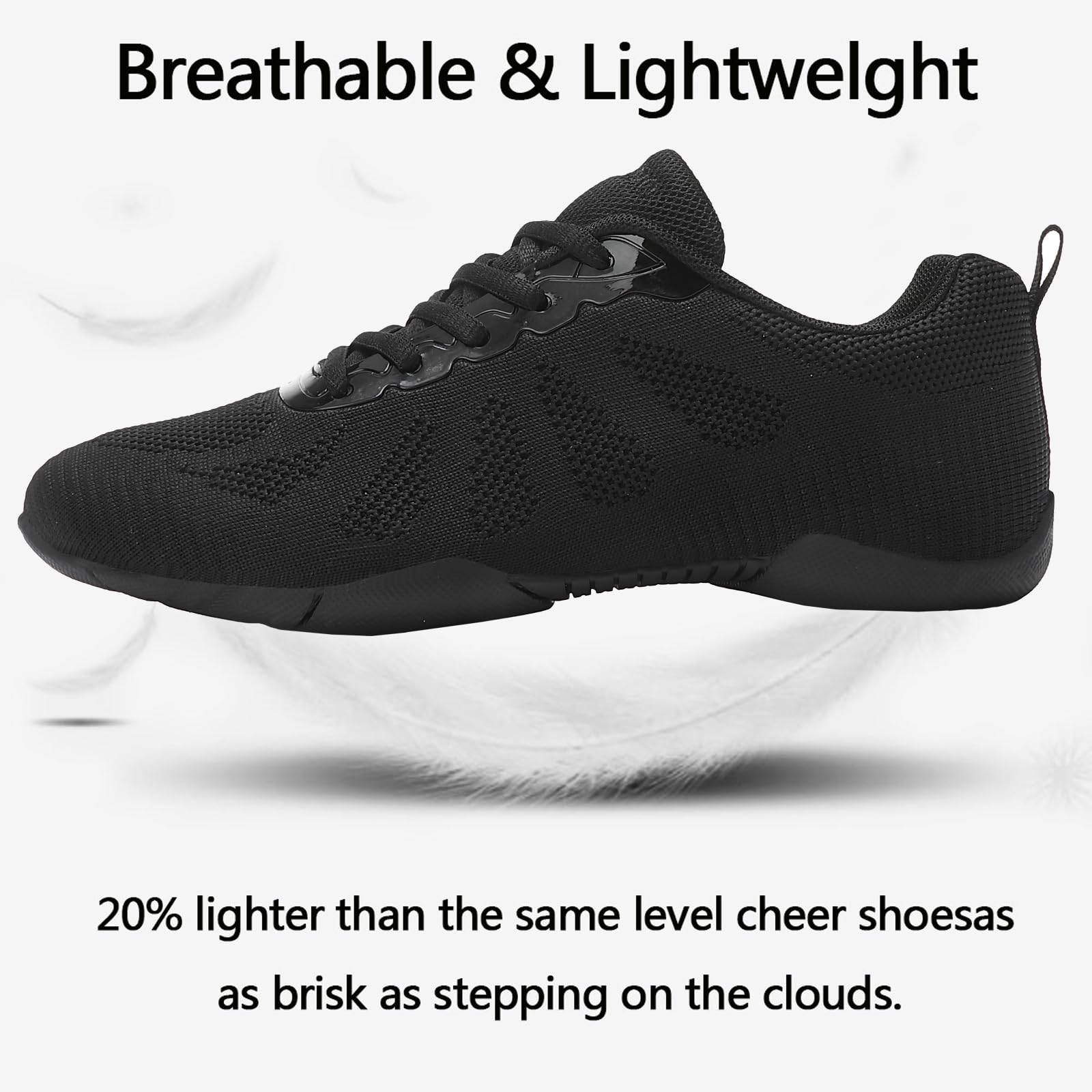 Cheerleading Cheer Chaussures de Danse pour Femme et Fille Anti-dérapant Cheerleader Flexible Gymnastique Yoga Compétition Sneakers