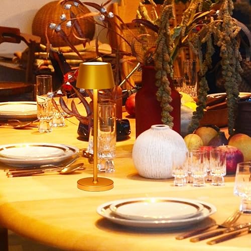 Miniatura 8 de Lámpara de mesa inalámbrica recargable, con atenuación táctil e impermeable IP54, lámpara de escritorio, adecuada para iluminación interior y