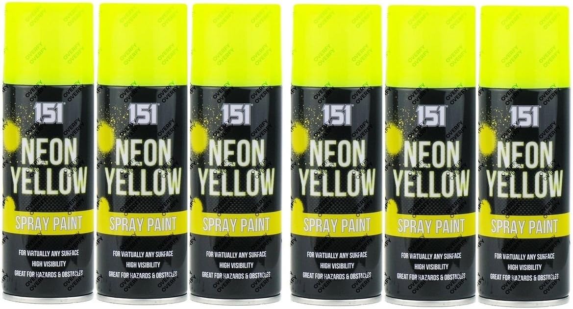 6 x 200ml Neon Spray Paint Fluorescent Aerosol Auto Car DIY Art Craft