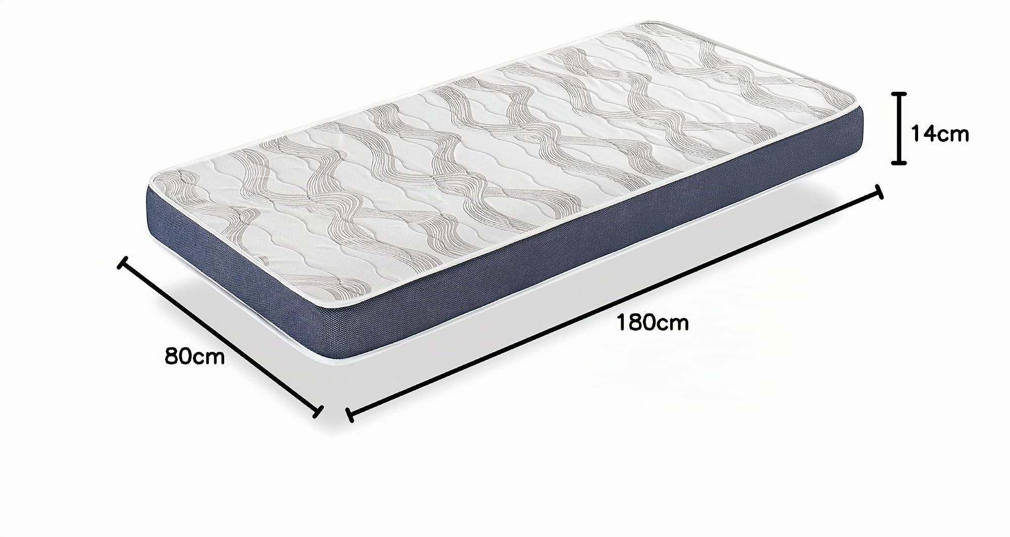 DORMISSIMO Colchon de Espuma Orion Confort 80X180, Altura 14 cm. Reversible, Adaptable y Transpirable.