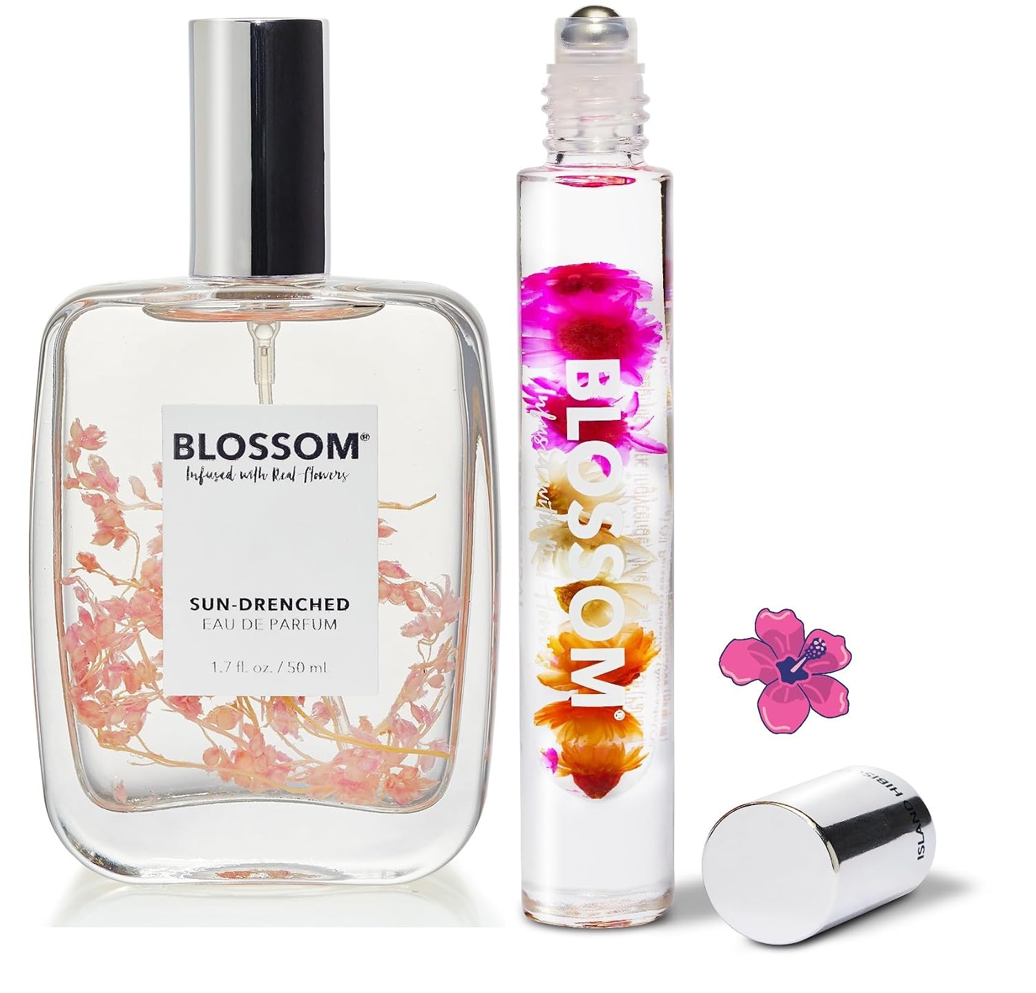 Blossom Roll On Rollerball Perfume Oil, 1.7oz, Sun-Drenched, 2 pack bundle