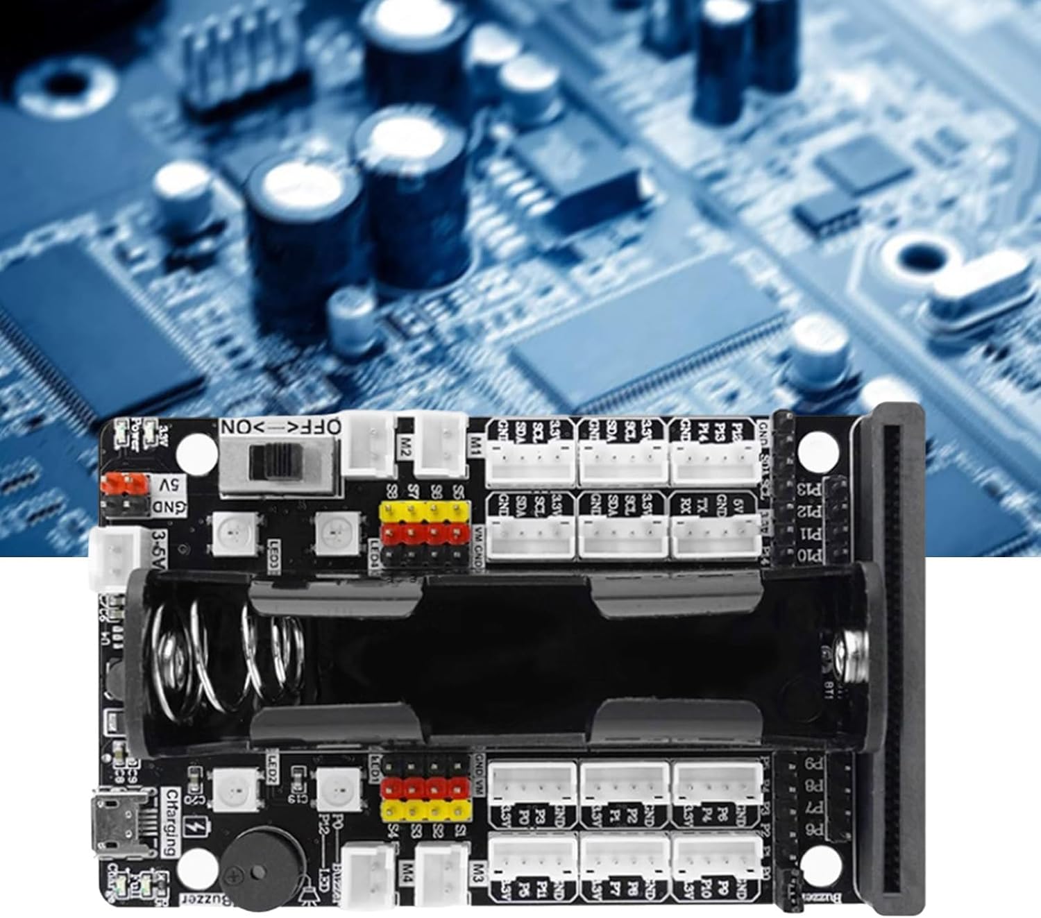 マイクロビット(micro:bit)でできること4つをまとめました〜子どもの教育にぴったりなワケ | もんプロ～問題発見と解決のためのプログラミング〜  革新的な教育プロジェクトのために、4つのモーターと8つのサーボチャネルを包括的に包括的にするマイクロードビット拡張ボード