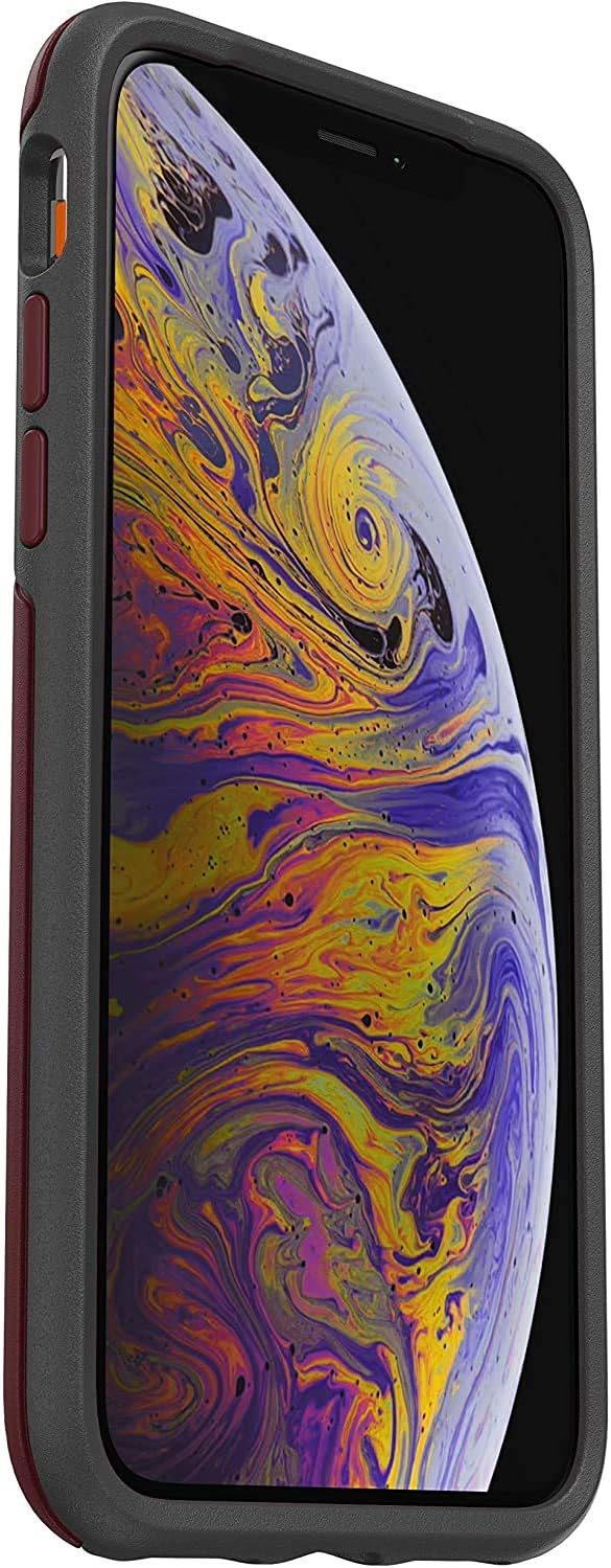 OtterBox Symmetry Series Slim Case for iPhone X & iPhone Xs with Screen Protector and Cleaning Cloth - Eco-Friendly Packaging - Fine Port (Cordovan/Slate Grey)