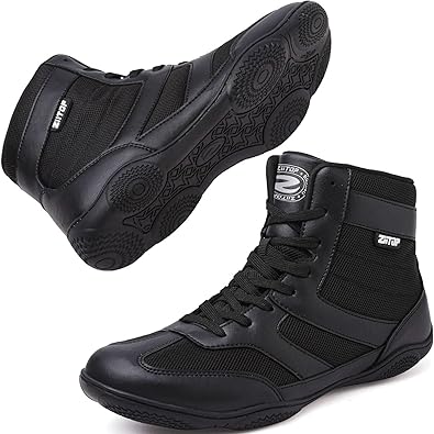 Wrestling Shoes Men Boxing Shoe for Mens Weightlifting Powerlifting Deadlift Squatting High Top Fitness Zero Drop