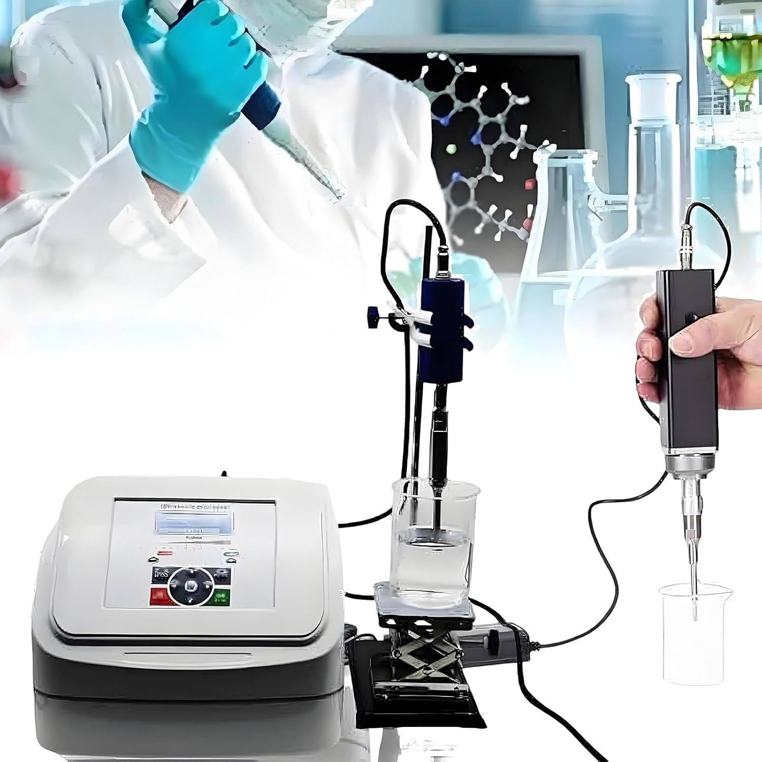 Emulgator Laboratoryjny, Ultradźwiękowy Homogenizator, Emulgator Laboratoryjny, Regulowany W Zakresie 1 S–99 Godz., Do Biologii, Optyki, Biżuterii, Lotnictwa I Sprzętu 3mmprobe
