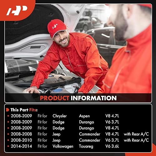 Miniatura 2 de A-Premium Compresor de aire acondicionado con embrague compatible con Chrysler Aspen, Dodge Durango, Jeep Commander, Volkswagen Touareg