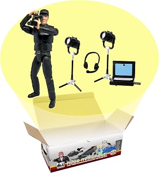 Ultimate TV Camera Man & Accessory Set for Wrestling Action Figures