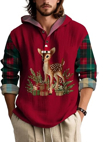 Mens Long Sleeve Dragon Print Shirt Button Up Hooded Lightweight Casual Top Linen Loose Fit Beach Vacation Shirts