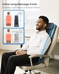COMFIER Shiatsu Back Massager with Heat, Dual Motor 3D Rollers, Long Track Deep Tissue Pain Relief, Foldable Chair & Seat Pad with Adjustable Height, Home Office, Gifts for Mom & Dad