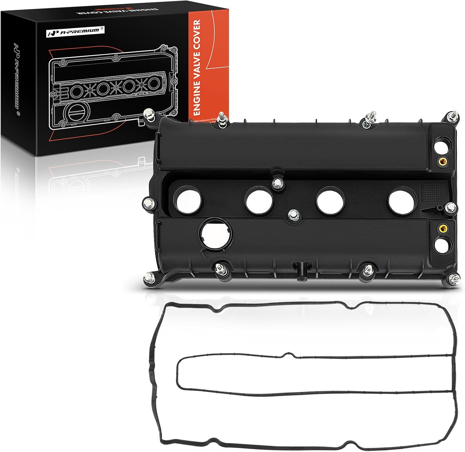 A-Premium Engine Valve Cover with Gasket and Bolt Compatible with Ford Fiesta 2014-2019 1.6L, Replace# 4M5Z6582C, 4M5Z6582E