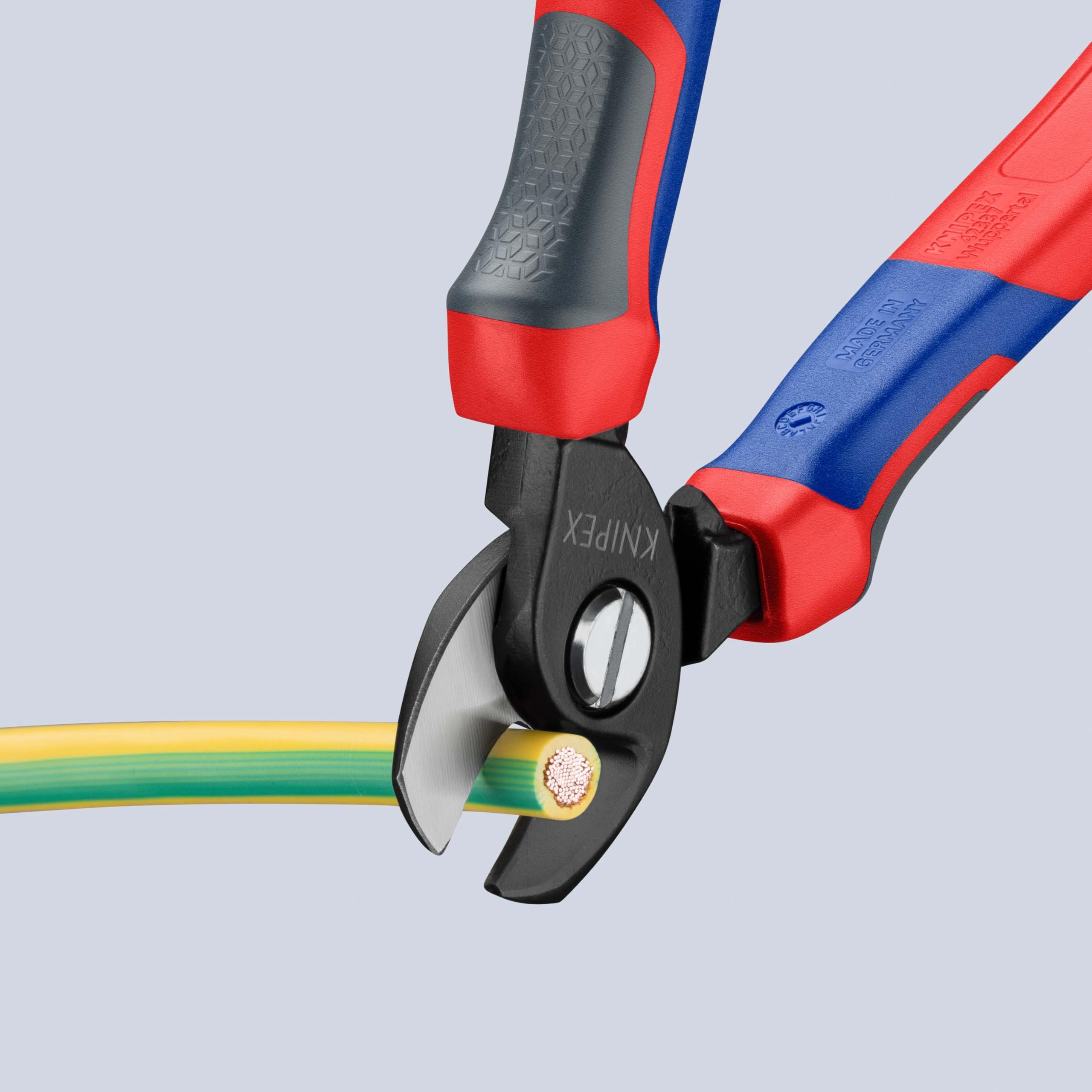 KNIPEX Coupe-câbles sur carte LS avec poignées comfortables 165 mm, 95 12 165 SB