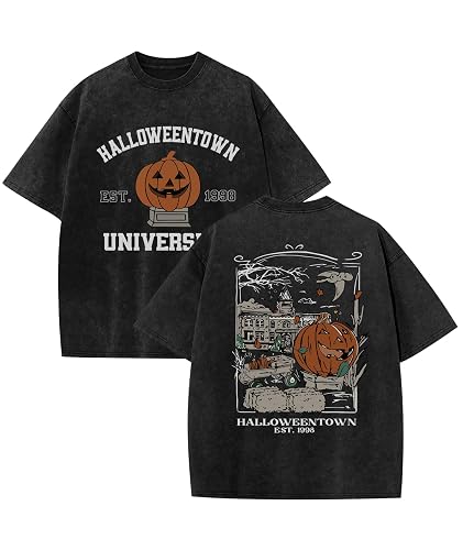 Graphic Tees Oversized Vintage Halloween Shirt 