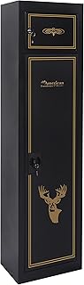 American Furniture Classics 906 Five Gun Metal Storage Cabinet with Separate Pistol Compartment - American Furniture Classics