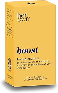 her own Boost, Helps Boost Energy, Supports Metabolism, Proprietary Thermogenic Blend, Green Tea Leaf Extract, Gluten and Soy Free, Vegan, 60 Capsules, 30 Servings, Small, Multi