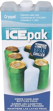 عبوات ثلج Cryopak ICEpak ذات القشرة الصلبة القابلة لإعادة الاستخدام للمبردات واستخدام صندوق الغداء، تصميم جل آمن للفريزر، تبريد احترافي، غير سام وخالي من مادة BPA، ملحقات سفر أساسية