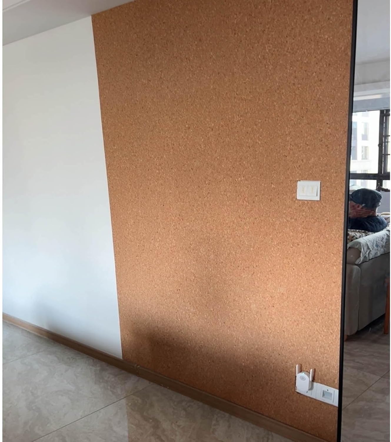 Cork Rolls, Cork Boards for Walls, High Density Cork Sheet Roll, Large Cork Sheets 1/3 Inch 1/4 Inch Thick, for DIY Supplies Home (Color : Thick 6mm, Size : 0.6mx1m(2ftx3.3ft))
