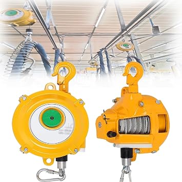 Heavy Duty Retractable Spring Balancer 2pack, Hanging Tool Balancer 10 25 30 60 110 150 180 Lbs, 1.5m Wire Rope Holding Equipment for Hanging Tools and Other Objects6-11lbs 3-5kg