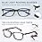 EASY READ 2 Pairs Sporty Style Reading Glasses for MenRectangular TR90 Blue Light Blocking Readers with Spring Hinge(Magnification 1.75,Black/Red)
