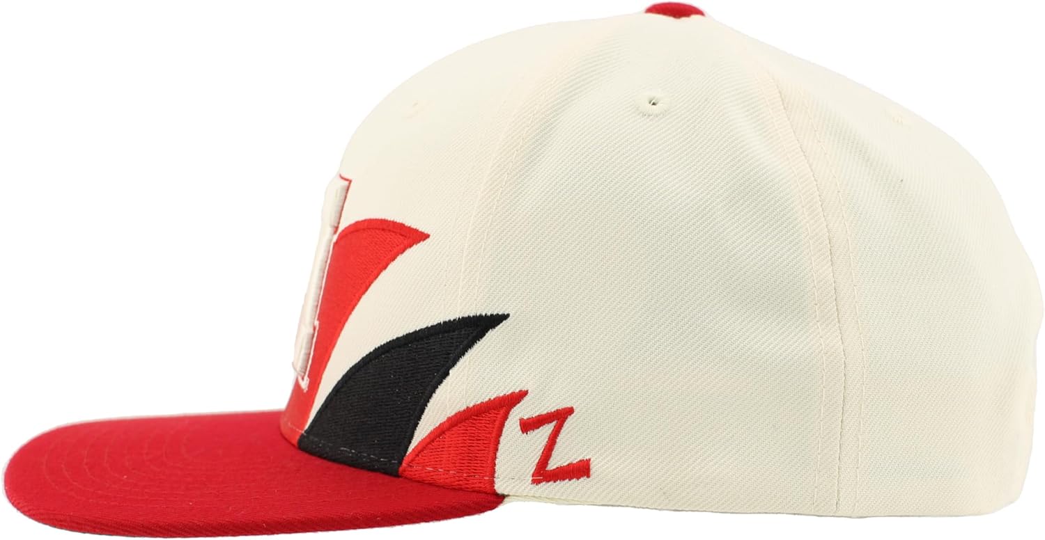 ZHATS Standard NCAA Officially Licensed Hat Flat Snapback Z11 Retro Sharktooth, Team Color, One Size