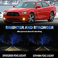 Vista 8 de Conjunto de luces antiniebla para Dodge Charger 2011 2012 2013 2014 Kit de lámparas de repuesto con bombillas halógenas H8 12V 35W lente transparente