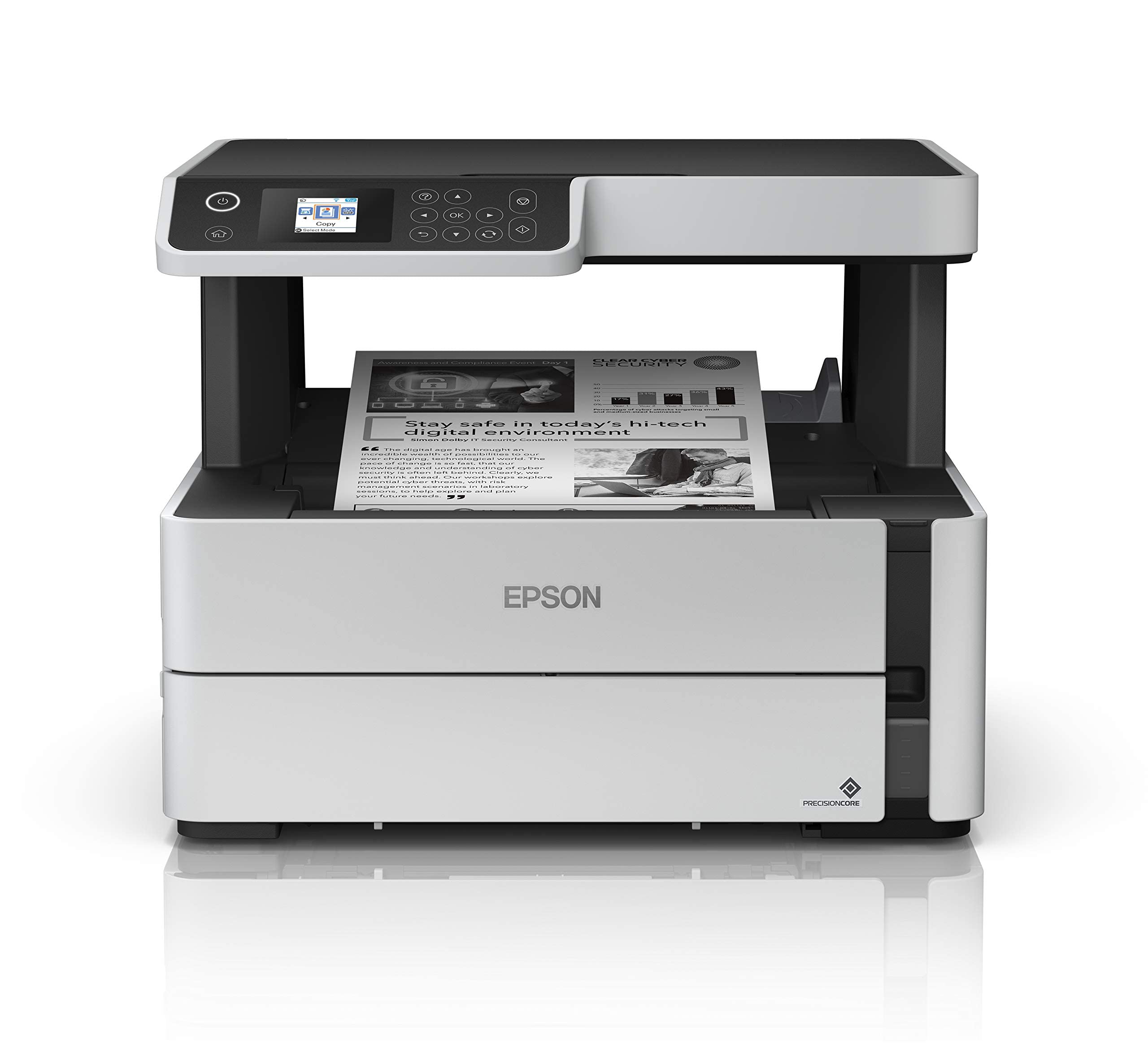 EcoTank ET-M2170 Wireless Monochrome All-in-One Supertank Printer with Ethernet PLUS 2 Years of Unlimited Ink*,White