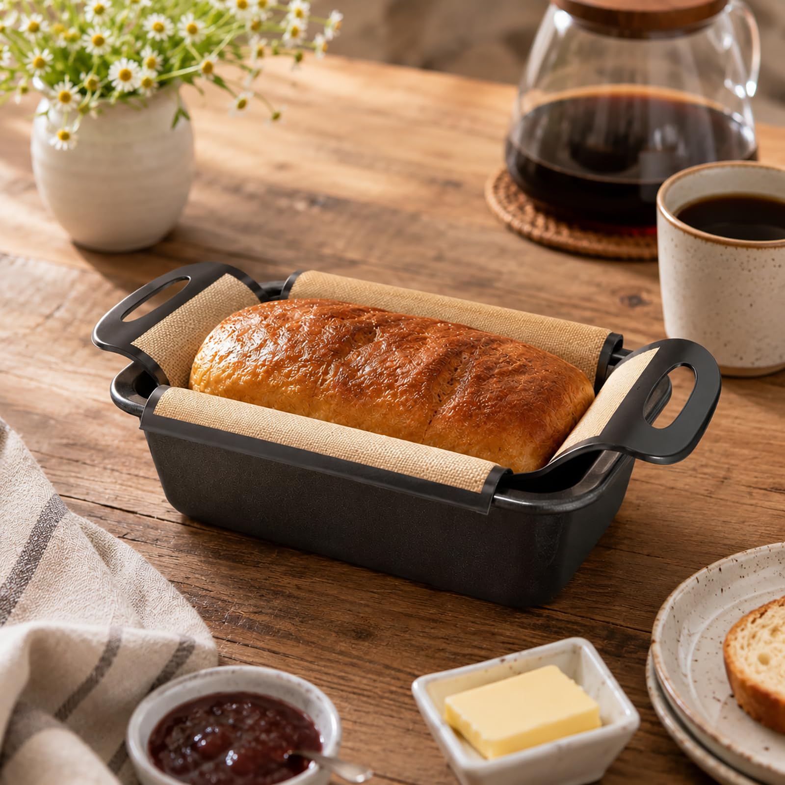 Tapis de Cuisson réutilisable pour pâtisserie avec intérieur en, détail du Cadre surélevé, Aide à la pâte à Pain pour Un Usage Domestique, Tapis de préparation de pâtisserie, Four réutilisable