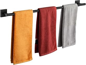 KOKOSIRI 36'' Towel Rails Bathroom Towel Bars Matte Black 36 Inch Bath Towel Holder for Washroom Kitchen Wall Stainless Steel B4005BK-L36