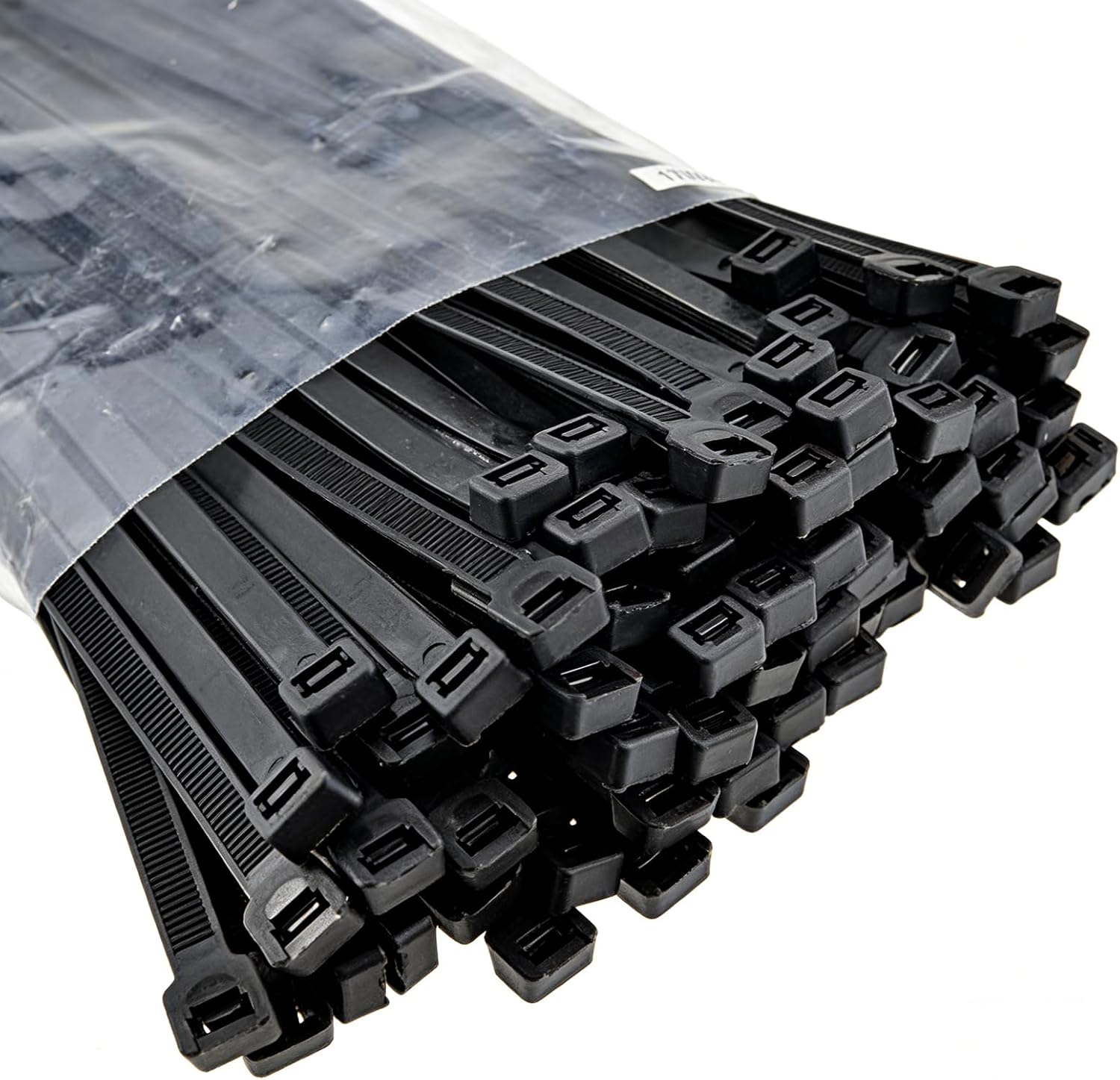 Zeluga 12-378 12inch 1000 Pcs Indoor and Outdoor 50 Lbs Tensile Strength UV Resistant Cable Zip Tie, Black