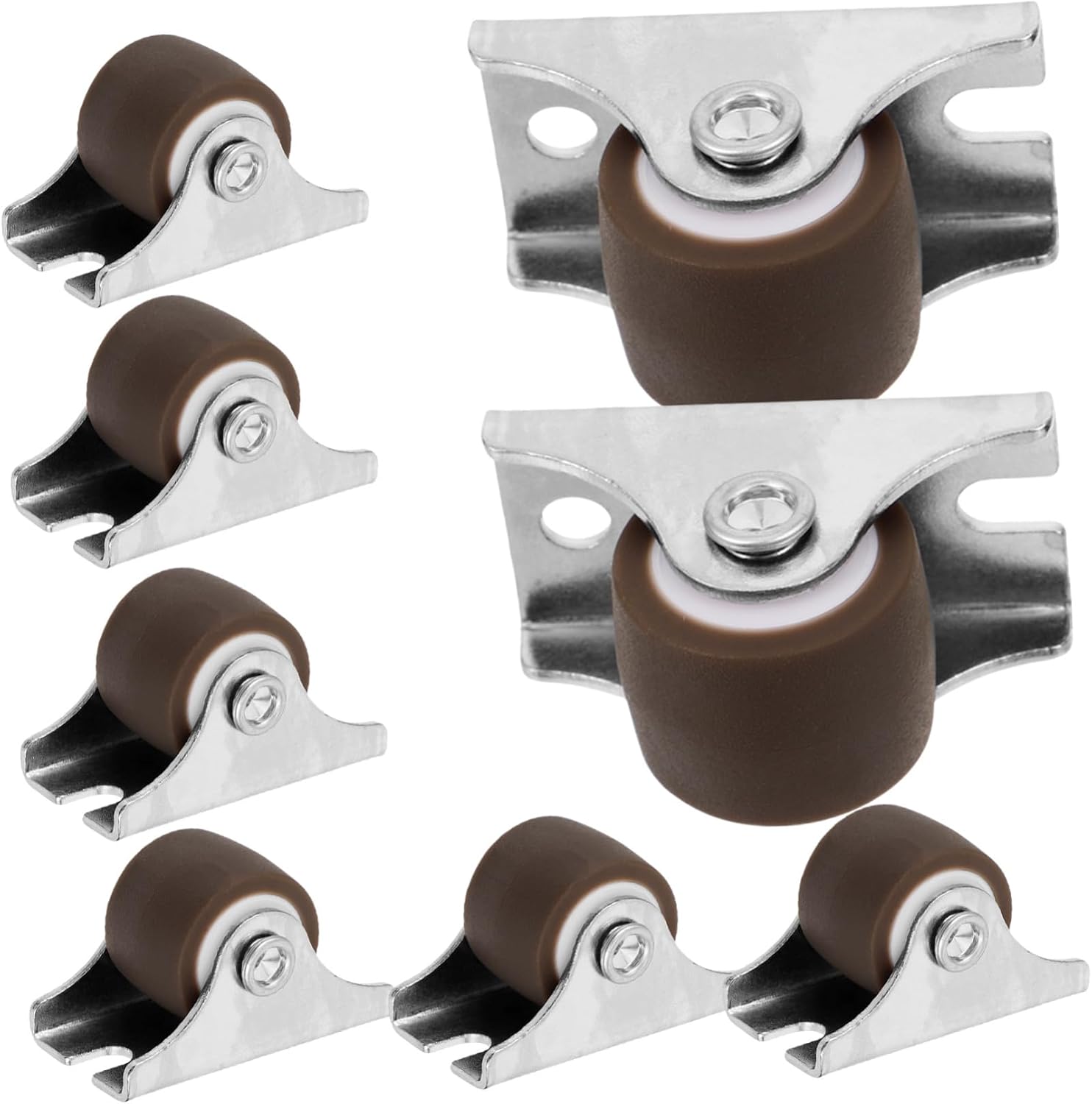 Lurrose 40pcs Locking Caster Wheels Self Adhesive Casters for Office Furniture Directional Wheel Replacement