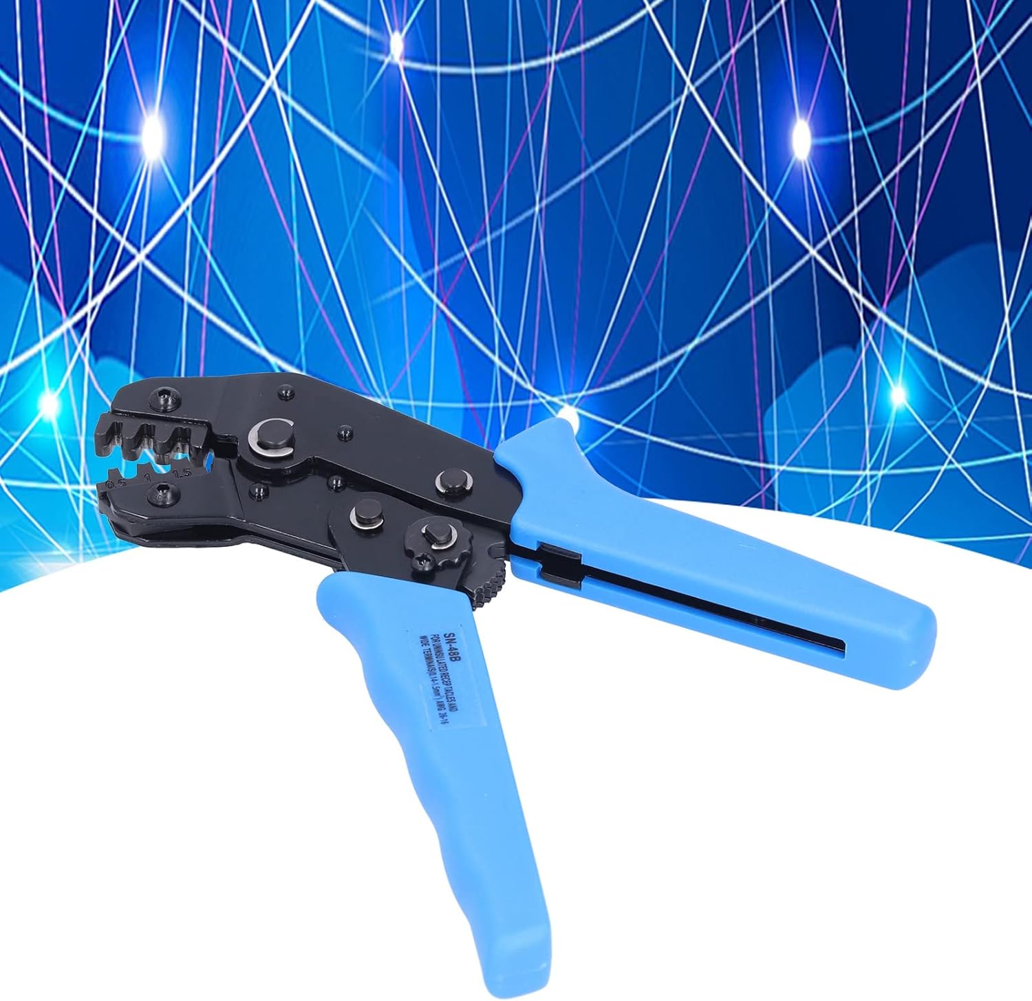 Terminal Crimper Pliers Open Ratchet Wire Ratcheting Insulated Crimper Tool for Household Appliances Automobiles