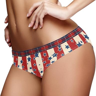 Amazon.com: Bikini Panty Mujeres Bragas Hipster Bragas Marina Estrella  Patrón Rojo Cremoso Raya Señoras Ropa Interior Stretch S : Ropa, Zapatos y  Joyería