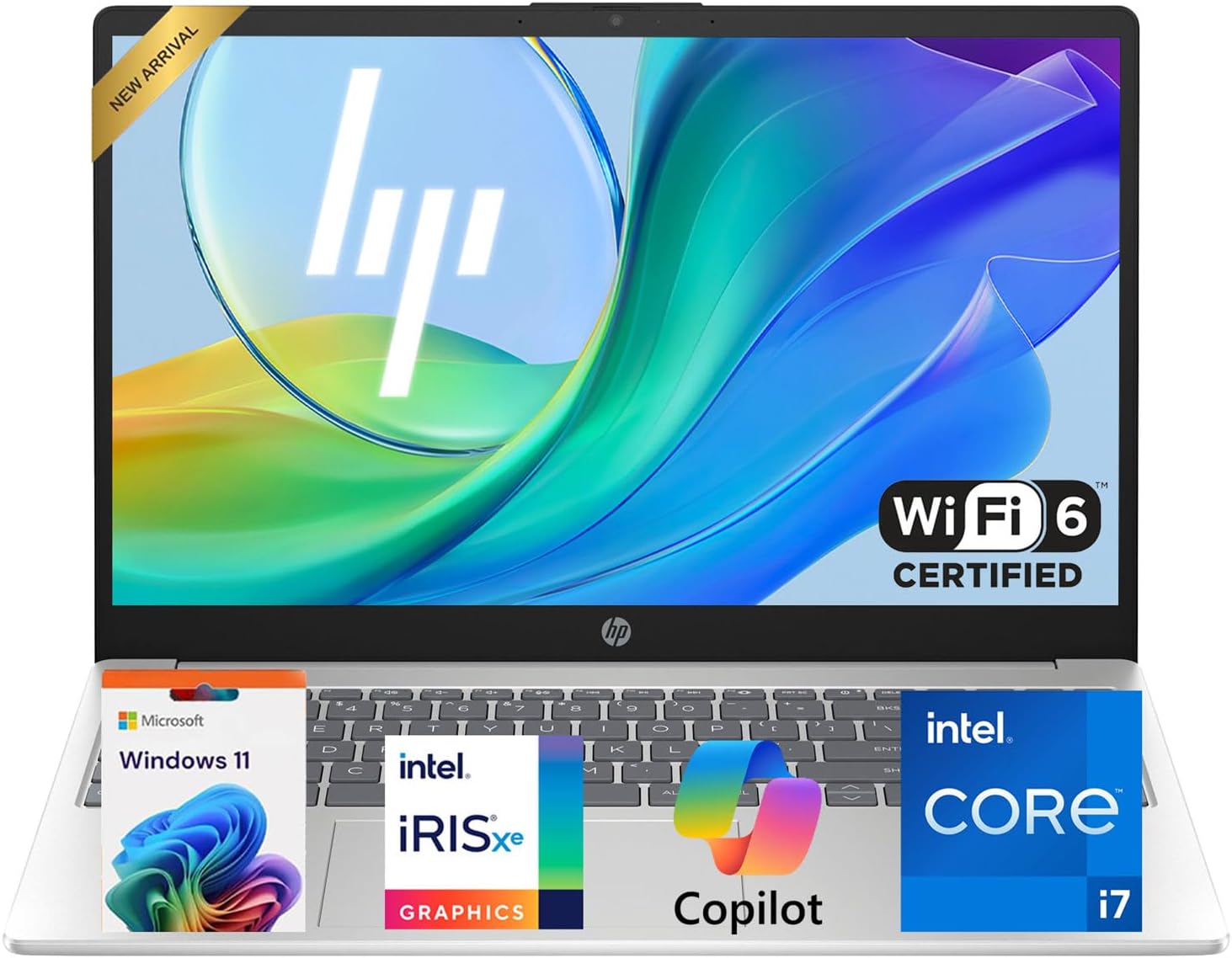 HP Pavilion 15.6" FHD Anti-Glare Laptop, Intel Core i7-1255U (10-Core, up to 4.7 GHz), 64GB RAM 1TB SSD, Webcam Shutter, Windows 11, Long Battery, Wi-Fi 6, HDMI, WOWPC USB
