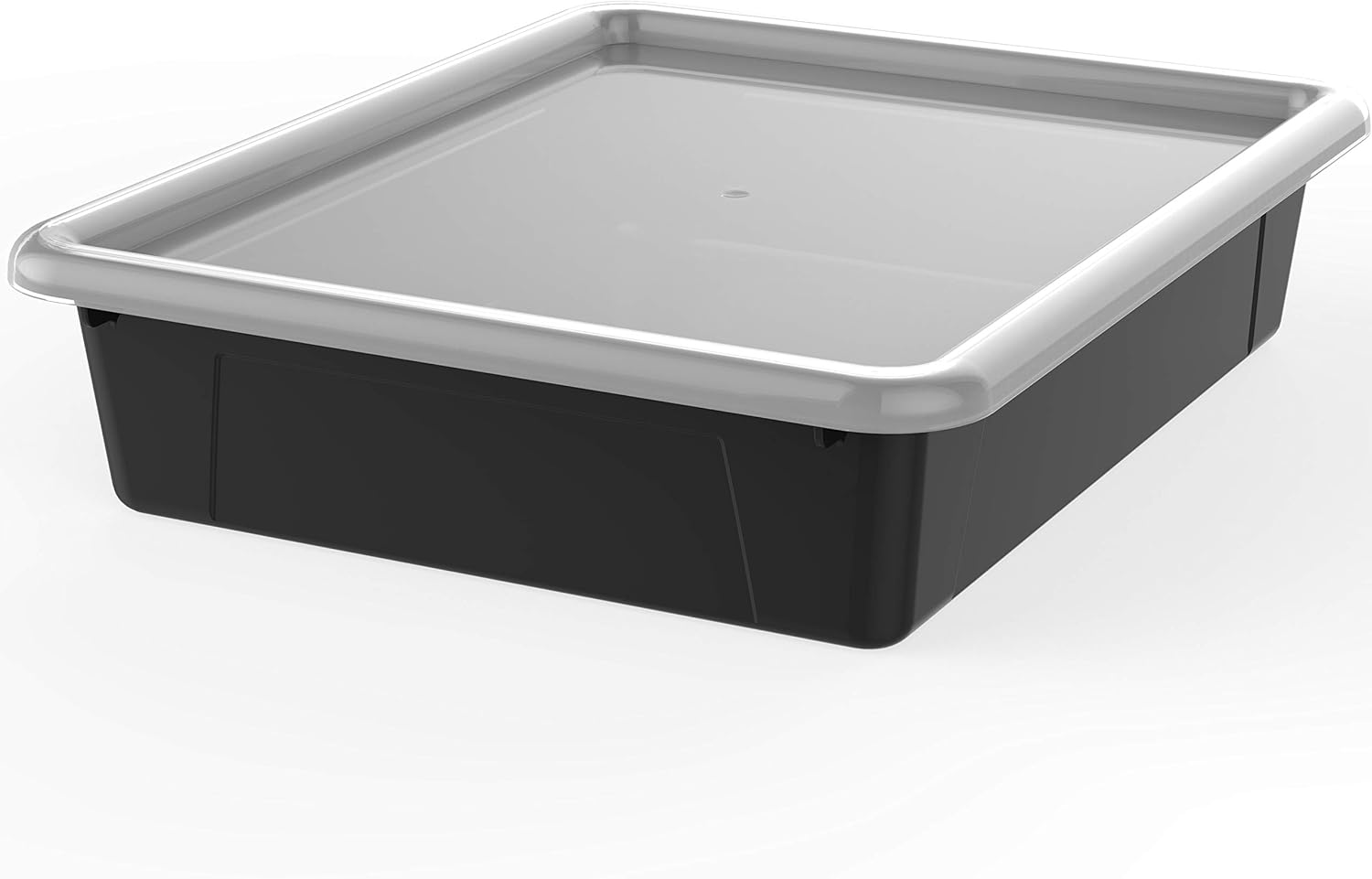 Flash Sale Storex Letter Size Flat Storage Tray – Organizer Bin with Non-Snap Lid for Classroom, Office and Home, Black, 5-Pack (62535U05C)