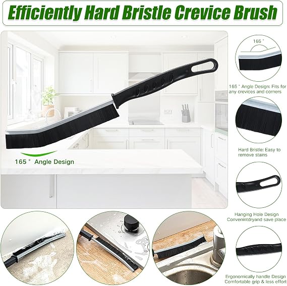 12PCS Crevice Cleaning Brush Set, Hard Bristle Bathroom Tile Grooves Gap Cleaning Brush Multifunctional Grout Brush Tools for Small Spaces Kitchen Tile