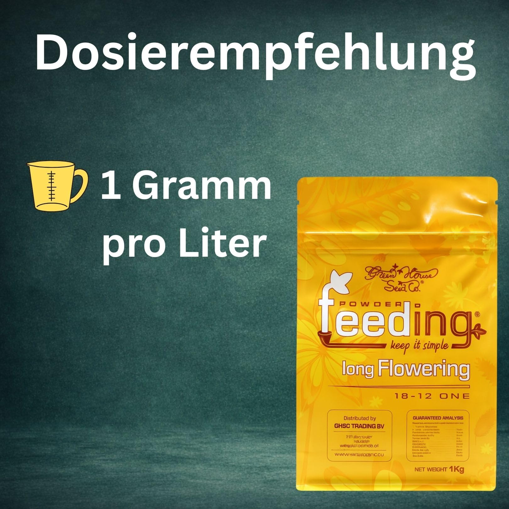 Weedness Green House Feeding Long Flowering 1 Kg - NPK Dünger Grow Anbau Indoor Erde Flüssigdünger Organischer Bio