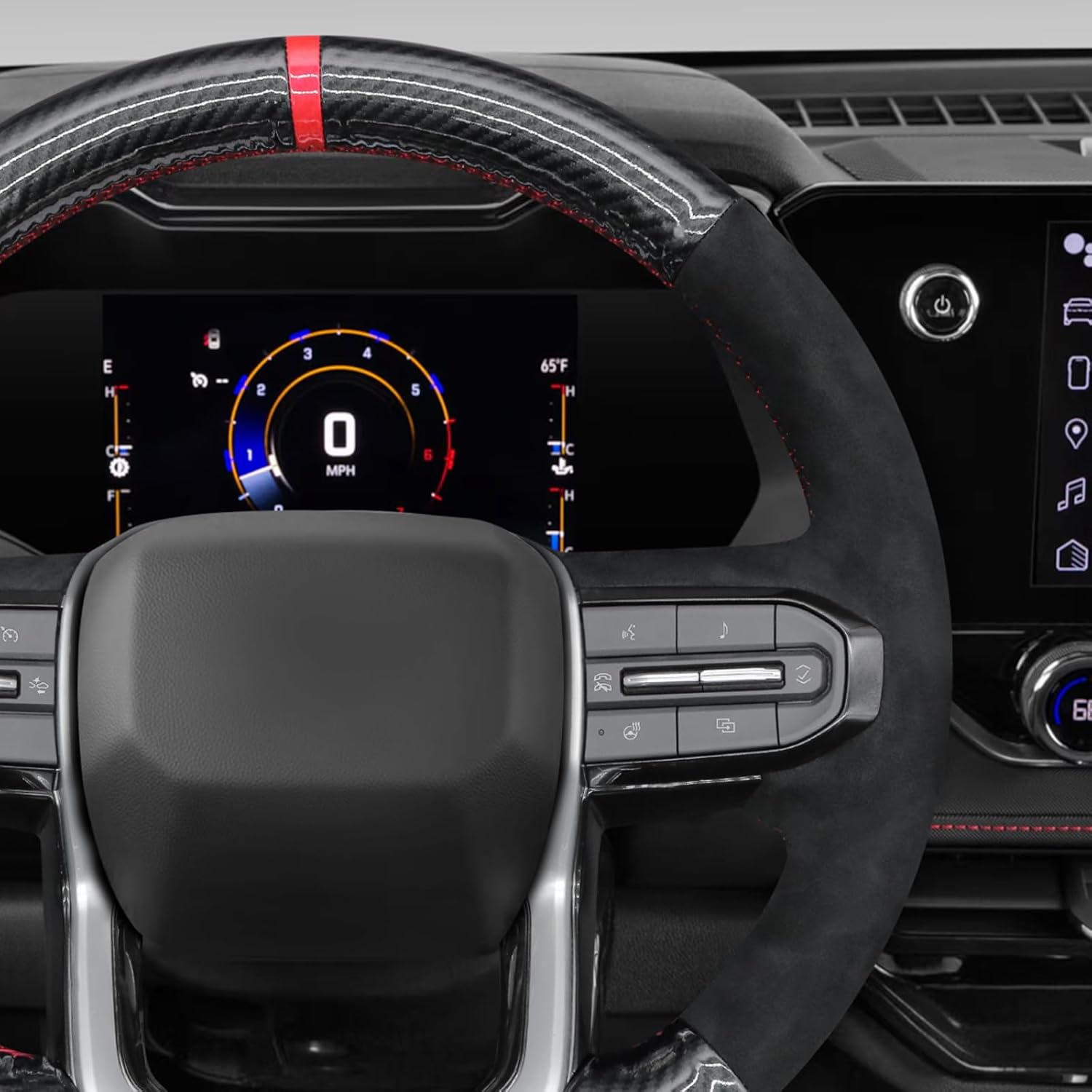 MEWANT Hand Sewn Steering Wheel Cover Wrap for Chevrolet (Chevy) Colorado 2023-2025 Steering Wheel Accessories for Chevrolet (Chevy) Colorado