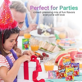 Kool Aid Packets Ultimate Variety - 18 Drink Mix Packets - Includes Cherry, Grape, Lemonade, Mixed Berry, Strawberry, Tropical Punch and more PLUS 5 STICKERS by D.F. LUXURY
